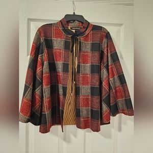 New Unique Plaid Cape